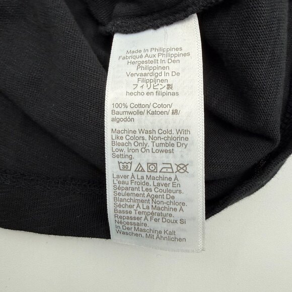 NWT J.Crew Factory Girlfriend Tee Black Long Sleeve Crewneck Women’s Large - Picture 5 of 9